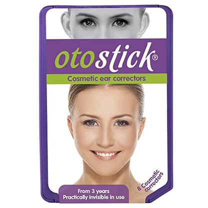 Otostick Cosmetic Discreet Protruding Ear Corrector – 8 Count, Clear, Transparent, Non-Surgical Ear Pinning for Ages 3+ Avelisse