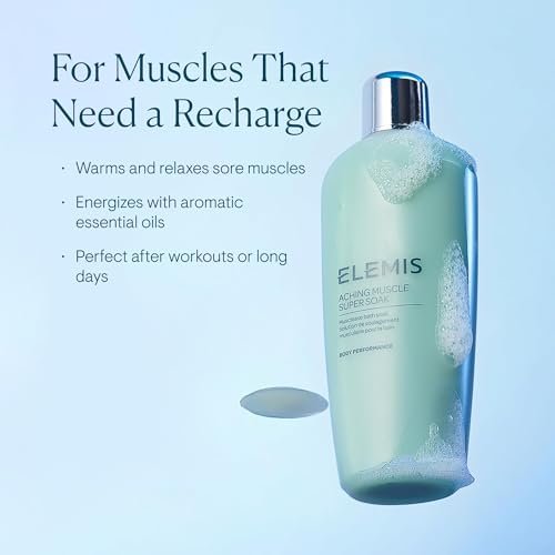 ELEMIS Aching Muscle Super Soak 400ml | Natural Bath Milk Soak for Muscle Aches & Tension Relief Avelisse