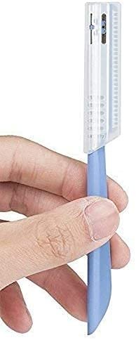 NANAN Women Facial Razor for Hair Removal - Dermaplaning Tool Peach Fuzz Trimmer, Fine Hair Remover Eyebrow Razors and Dermaplane Face Shavers for Sensitive Skin, Travel Essential (Blue-5pcs) - görsel 13