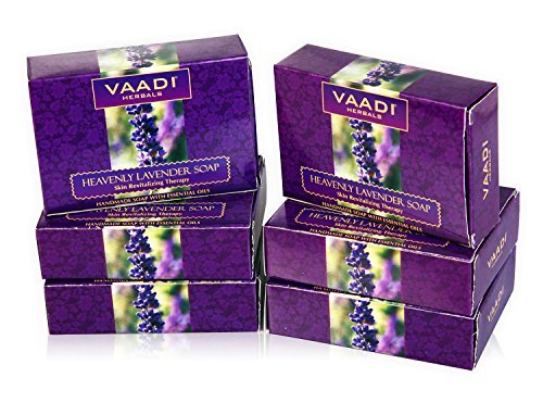 Vaadi Herbals Lavender Extract Bar Soap with Rosemary Oil, All Natural - 2.65 oz Each, Pack of 6 (16 oz Total) - görsel 4