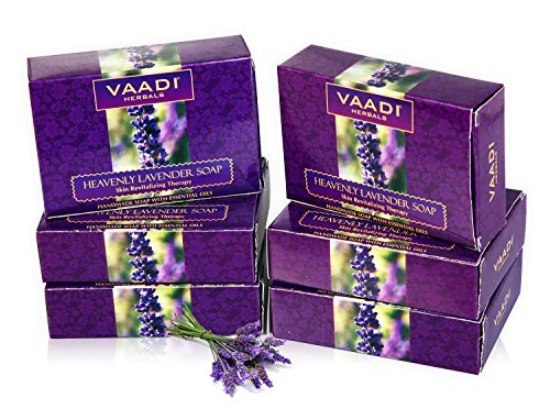 Vaadi Herbals Lavender Extract Bar Soap with Rosemary Oil, All Natural - 2.65 oz Each, Pack of 6 (16 oz Total) - görsel 2