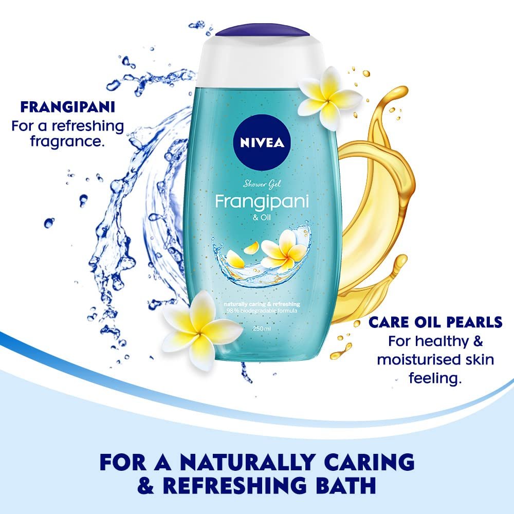 NIVEA Frangipani & Oil Shower Gel 250 ml – Nourishing Body Wash for Soft, Fragrant Skin - görsel 5