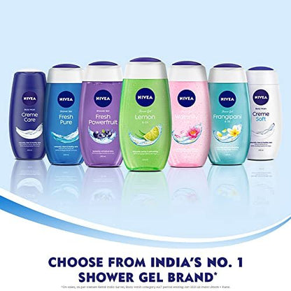 NIVEA Frangipani & Oil Shower Gel 250 ml – Nourishing Body Wash for Soft, Fragrant Skin