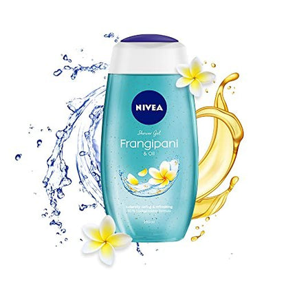 NIVEA Frangipani & Oil Shower Gel 250 ml – Nourishing Body Wash for Soft, Fragrant Skin