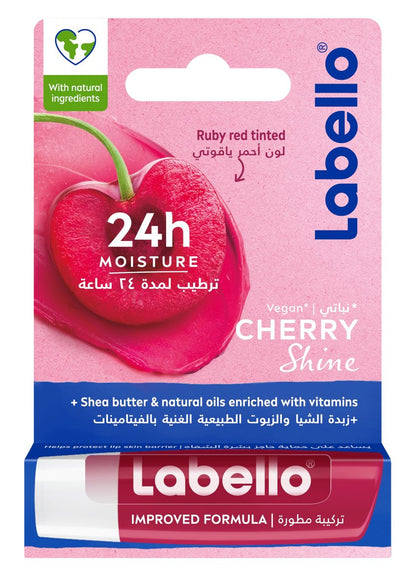 Labello Cherry & Fruity Lip Balm – Moisturizing Lip Care with Delicious Cherry Flavor