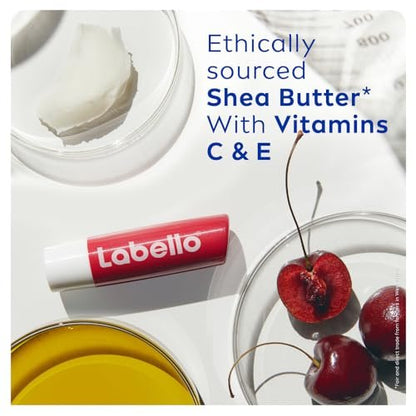 Labello Cherry & Fruity Lip Balm – Moisturizing Lip Care with Delicious Cherry Flavor