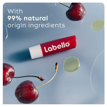 Labello Cherry & Fruity Lip Balm – Moisturizing Lip Care with Delicious Cherry Flavor