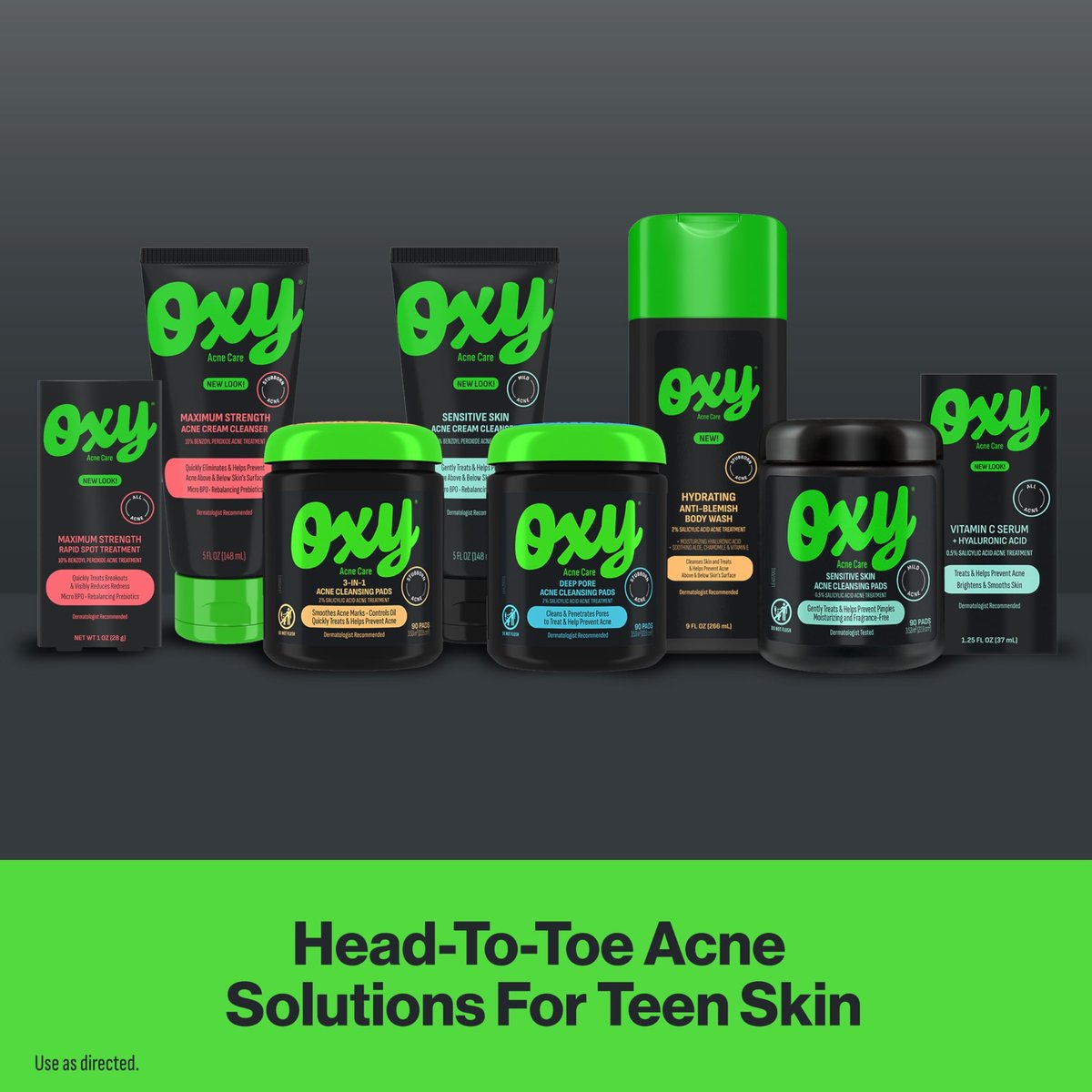 Oxy 3-IN-1 Acne Facial Cleansing Pads, Maximum Strength 2% Salicylic Acid Stubborn Acne Treatment, Controls Oil, Unclogs Pores, Smooths & Brightens Skin, Dermatologist Recommended, 90 Pads - görsel 13