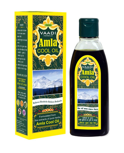 Vaadi Herbals Amla and Brahmi Blend Hair Oil – Therapeutic Grade for Hair Growth and Cooling, 6.76 oz