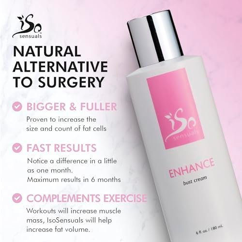 IsoSensuals ENHANCE Rapid-Action Breast Enlargement Cream – Lifting & Firming, 2-Month Supply (6 oz) Avelisse