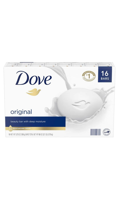 Dove Bar Soap Moisturizing 16 Bars, 4 Oz – Gentle Cleansing for Soft, Hydrated Skin Avelisse