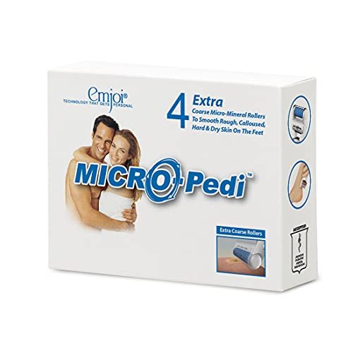 Emjoi Micro-Pedi Refill Rollers (Extra Coarse) – 2 Count | Genuine Emjoi Replacement Heads Avelisse