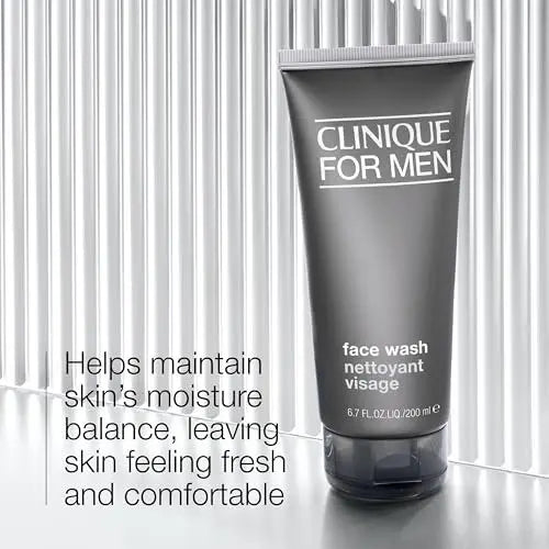 Clinique For Men Face Wash for Normal to Dry Skin – Mild Facial Cleanser with Aloe Vera + Sucrose, 6.7 Fl Oz Avelisse