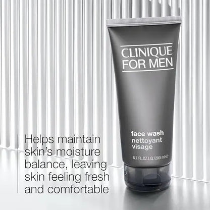 Clinique For Men Face Wash for Normal to Dry Skin – Mild Facial Cleanser with Aloe Vera + Sucrose, 6.7 Fl Oz Avelisse