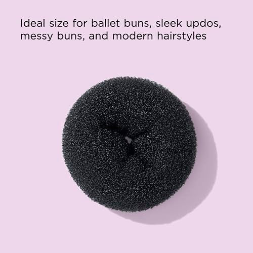 Diane Jumbo Hair Donut for Updos and Sock Bun Hairstyles, 5.5 Inches, Black - görsel 10
