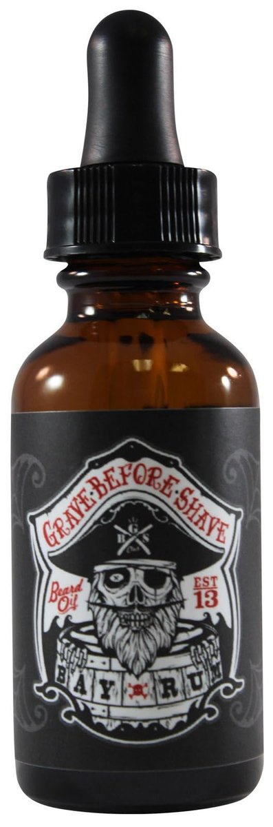 Grave Before Shave Beard Oil - Bay Rum Scent - Moisturizing & Conditioning Beard Oil for Men - görsel 1