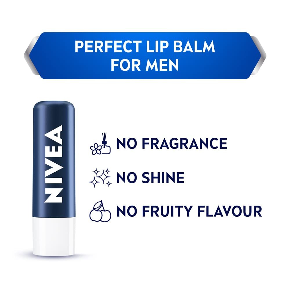 NIVEA Men Active Care SPF 15 Lip Balm - Moisturizing Sun Protection for Dry Lips, 0.16 oz - görsel 5