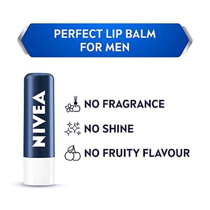 NIVEA Men Active Care SPF 15 Lip Balm - Moisturizing Sun Protection for Dry Lips, 0.16 oz