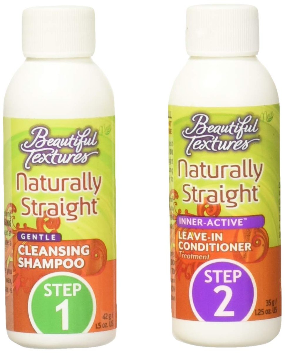 Beautiful Textures Naturally Straight Texturizer Kit - 25.6 oz for Silky, Straight Hair Without Chemicals Avelisse