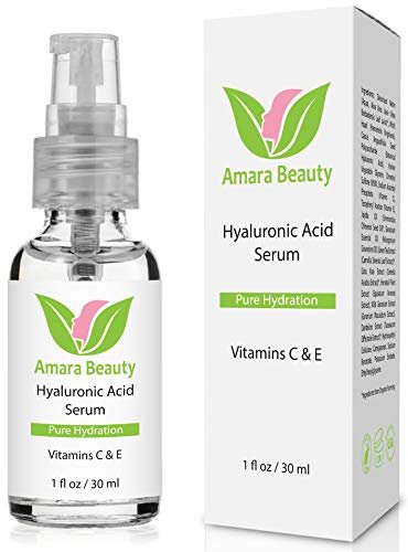 Hyaluronic Acid Serum with Vitamin C & E – Hydrating & Brightening Face Serum, 1 fl. oz. Avelisse