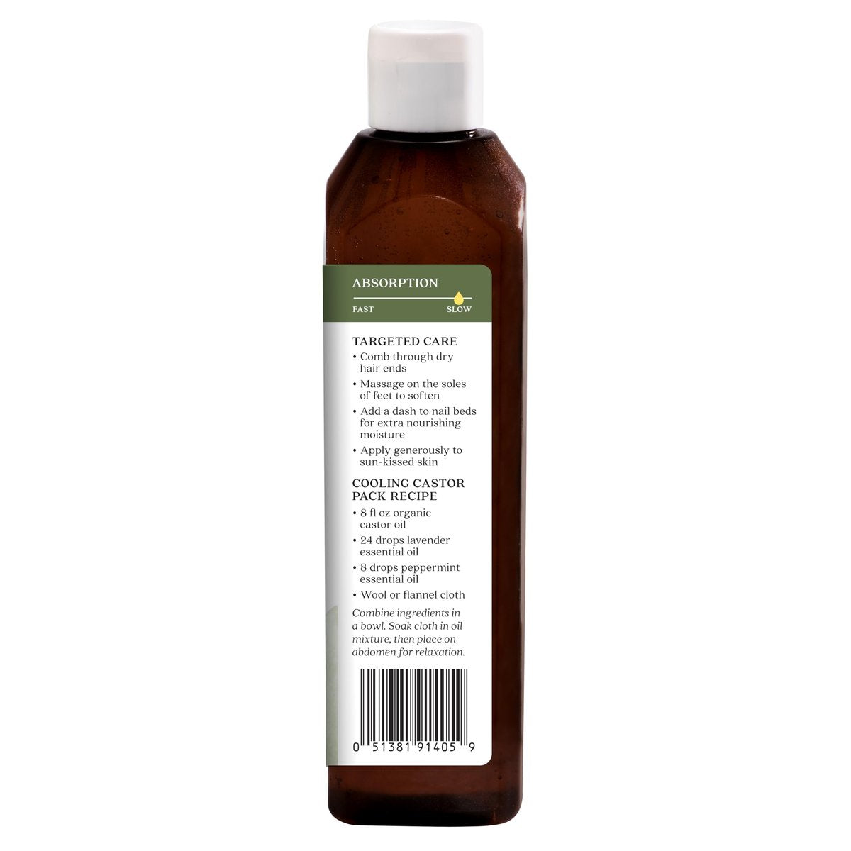 Aura Cacia Organic Castor Oil – 16 fl oz for Skin Care, Hair Care & Massage - görsel 6