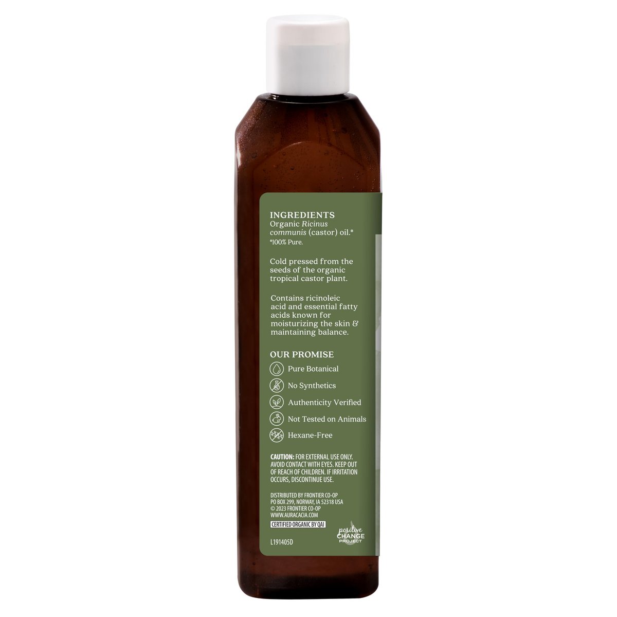 Aura Cacia Organic Castor Oil – 16 fl oz for Skin Care, Hair Care & Massage - görsel 3