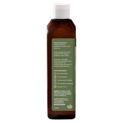Aura Cacia Organic Castor Oil – 16 fl oz for Skin Care, Hair Care & Massage