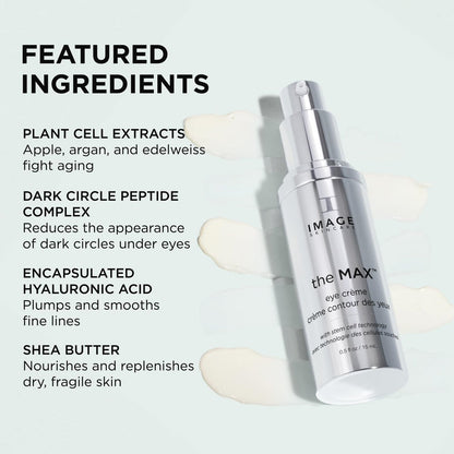 IMAGE Skincare the MAX Eye Crème – Under Eye Cream for Fine Lines, Puffiness & Brighter Eyes | 0.5 oz Avelisse