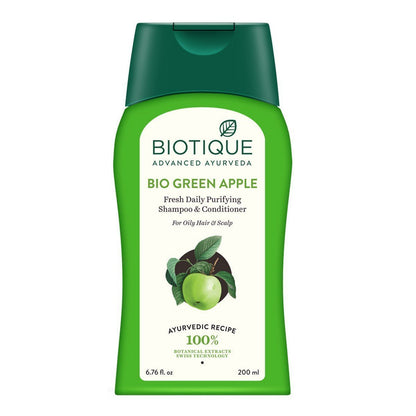 Biotique Bio Green Apple Fresh Daily Purifying Shampoo & Conditioner - 200 ml
