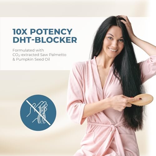 Pumpkin Seed Oil with Saw Palmetto Extract for Hair Growth – 10X Potency Targeted Scalp Treatment with Castor, Lavender Scent & Rosemary Oil for Stronger, Fuller Hair (4 oz) Avelisse