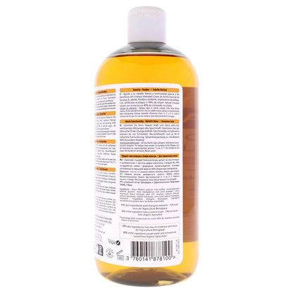 Gamarde Vitality Shampoo for Men with Aloe Vera and Coconut Oil - Strengthens and Shines, Orange Essential Oil - 16.9 oz