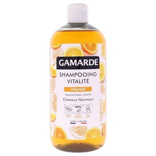 Gamarde Vitality Shampoo for Men with Aloe Vera and Coconut Oil - Strengthens and Shines, Orange Essential Oil - 16.9 oz - görsel 2