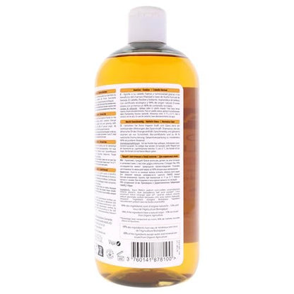 Gamarde Vitality Shampoo for Men with Aloe Vera and Coconut Oil - Strengthens and Shines, Orange Essential Oil - 16.9 oz