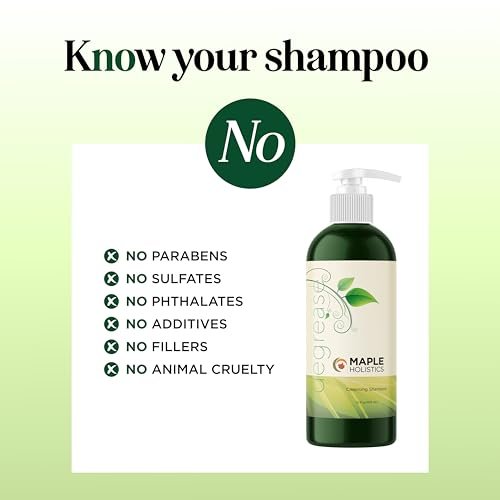 Oily Hair Shampoo for Greasy Hair - Clarifying Shampoo with Purifying Essential Oils - Deep Cleansing for Oily Scalp & Dry Scalp - Maple Holistics (16 Fl Oz) Avelisse