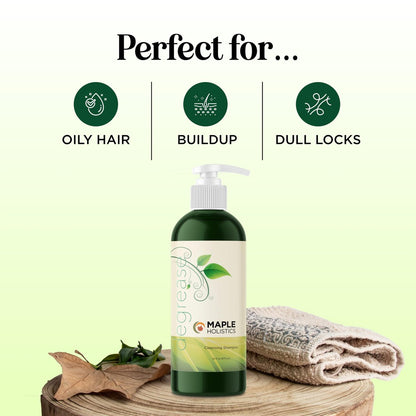 Oily Hair Shampoo for Greasy Hair - Clarifying Shampoo with Purifying Essential Oils - Deep Cleansing for Oily Scalp & Dry Scalp - Maple Holistics (16 Fl Oz) Avelisse