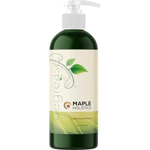 Oily Hair Shampoo for Greasy Hair - Clarifying Shampoo with Purifying Essential Oils - Deep Cleansing for Oily Scalp & Dry Scalp - Maple Holistics (16 Fl Oz) Avelisse