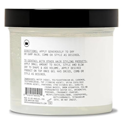 Imperial Barber Grade Gel Pomade - All Day Strong Hold, No Flaking, Water Based - Natural Men's Hair Styling Product 12 oz Avelisse