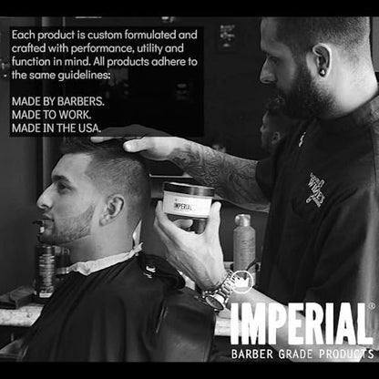 Imperial Barber Grade Gel Pomade - All Day Strong Hold, No Flaking, Water Based - Natural Men's Hair Styling Product 12 oz Avelisse
