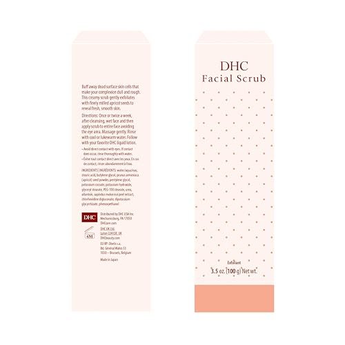 DHC Facial Scrub – Gentle Exfoliating Cleanser for Smooth, Hydrated Skin (3.5 oz) Avelisse