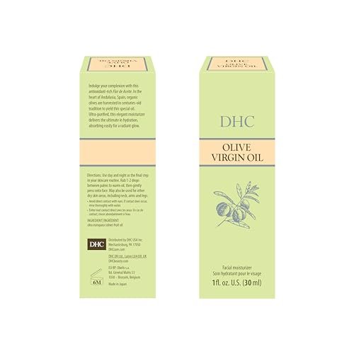 DHC Olive Virgin Oil Facial Moisturizer - Lightweight Hydrating Facial Oil for All Skin Types - Fragrance & Colorant Free - 1 fl. oz. Avelisse