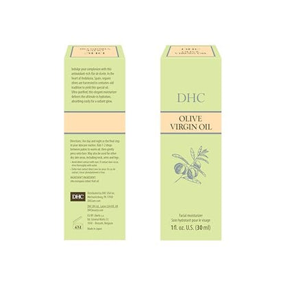 DHC Olive Virgin Oil Facial Moisturizer - Lightweight Hydrating Facial Oil for All Skin Types - Fragrance & Colorant Free - 1 fl. oz. Avelisse