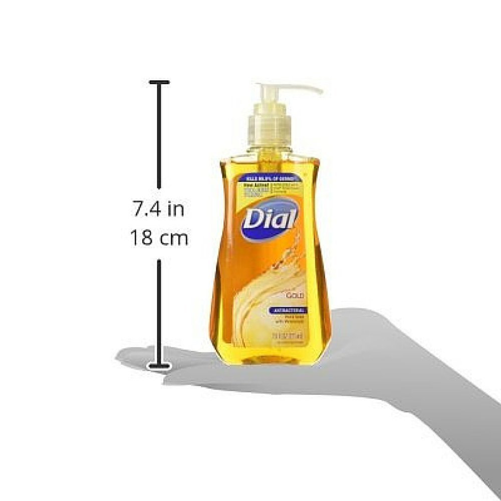 Dial Antibacterial Liquid Hand Soap Gold, 7.5 Fl Oz (Pack of 2) Avelisse
