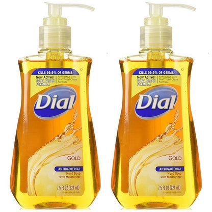 Dial Antibacterial Liquid Hand Soap Gold, 7.5 Fl Oz (Pack of 2) Avelisse