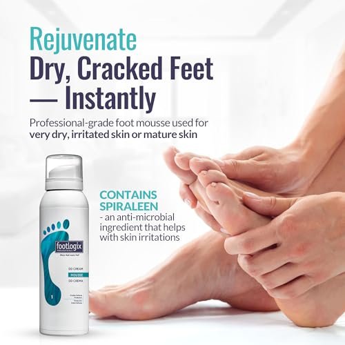 FOOTLOGIX DD Cream Mousse - Intensive Foot Moisturizer for Dry, Cracked Feet - 4.23 oz Avelisse