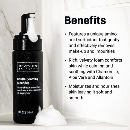 Revision Skincare Gentle Foaming Cleanser – Soap-Free Facial Cleanser & Makeup Remover, Soothing & Moisturizing, 5 fl oz Avelisse