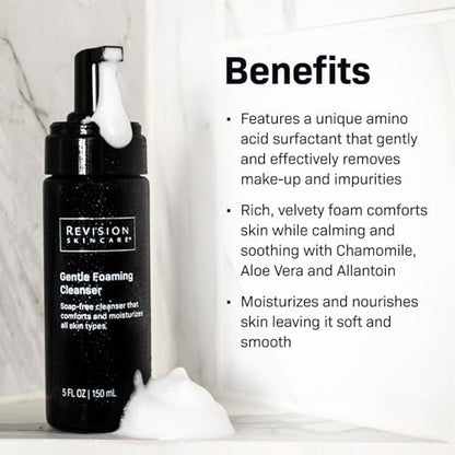 Revision Skincare Gentle Foaming Cleanser – Soap-Free Facial Cleanser & Makeup Remover, Soothing & Moisturizing, 5 fl oz Avelisse