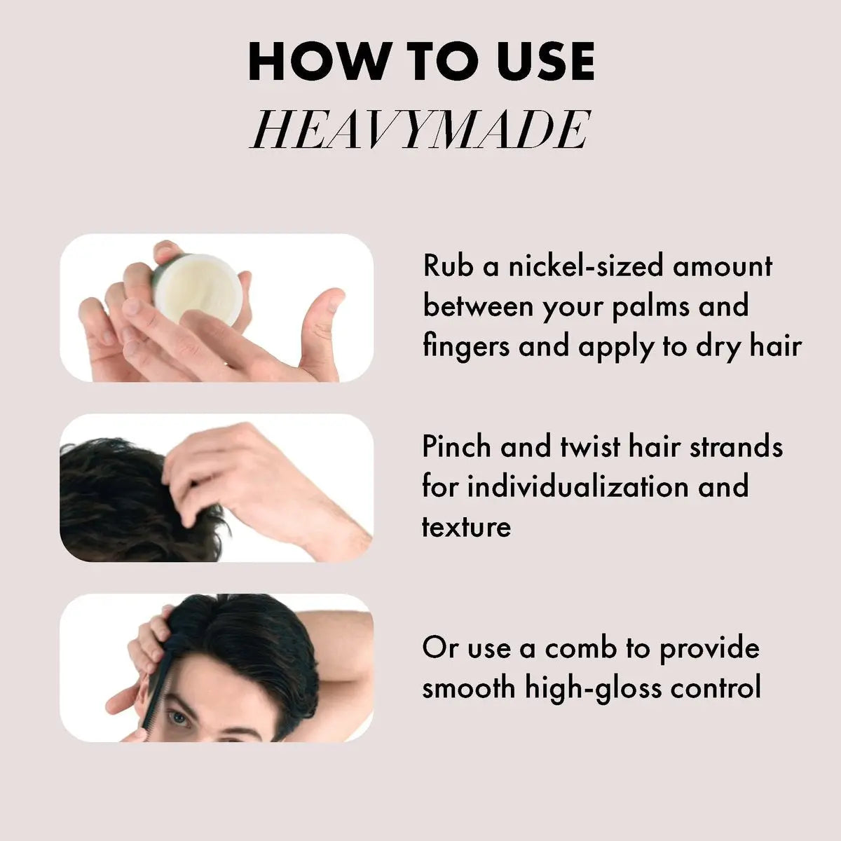 Hanz de Fuko Heavymade – Premium Men’s Hair Styling Pomade – Extreme Hold, High Shine – Vegan, Water-Based, Humidity-Resistant – 2 oz Travel Size Avelisse