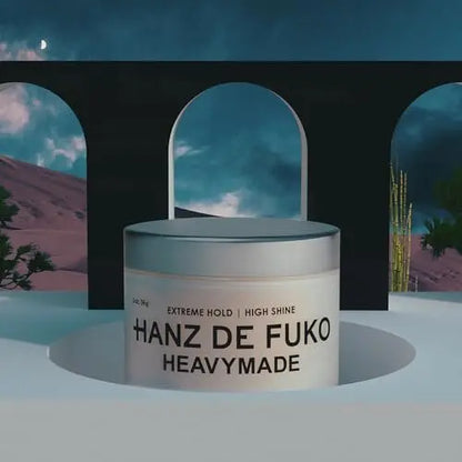 Hanz de Fuko Heavymade – Premium Men’s Hair Styling Pomade – Extreme Hold, High Shine – Vegan, Water-Based, Humidity-Resistant – 2 oz Travel Size Avelisse