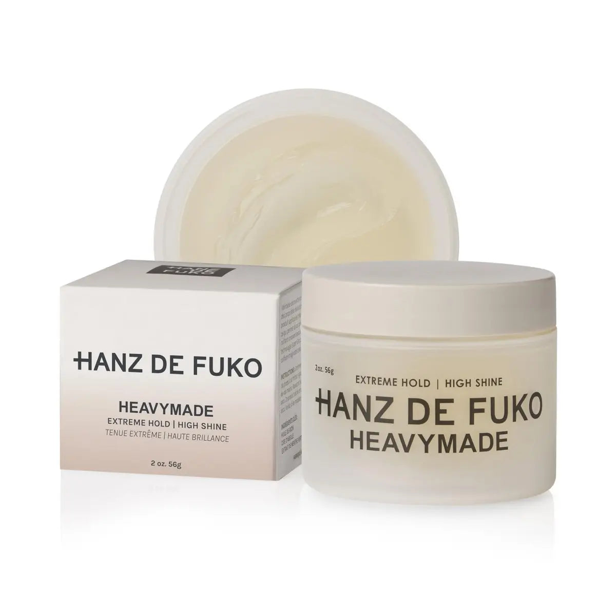 Hanz de Fuko Heavymade – Premium Men’s Hair Styling Pomade – Extreme Hold, High Shine – Vegan, Water-Based, Humidity-Resistant – 2 oz Travel Size Avelisse