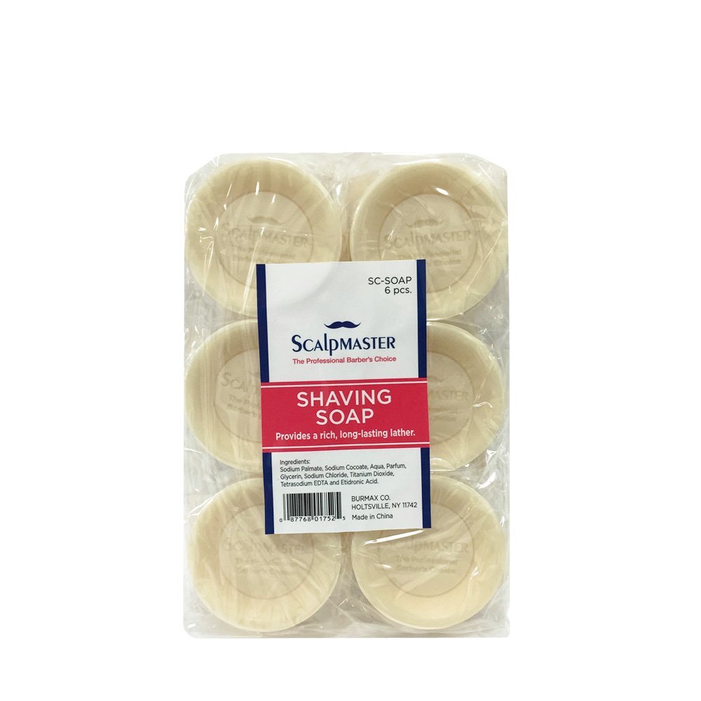 Scalpmaster Shaving Soap – 6 Count Pack for Classic Wet Shaving Avelisse